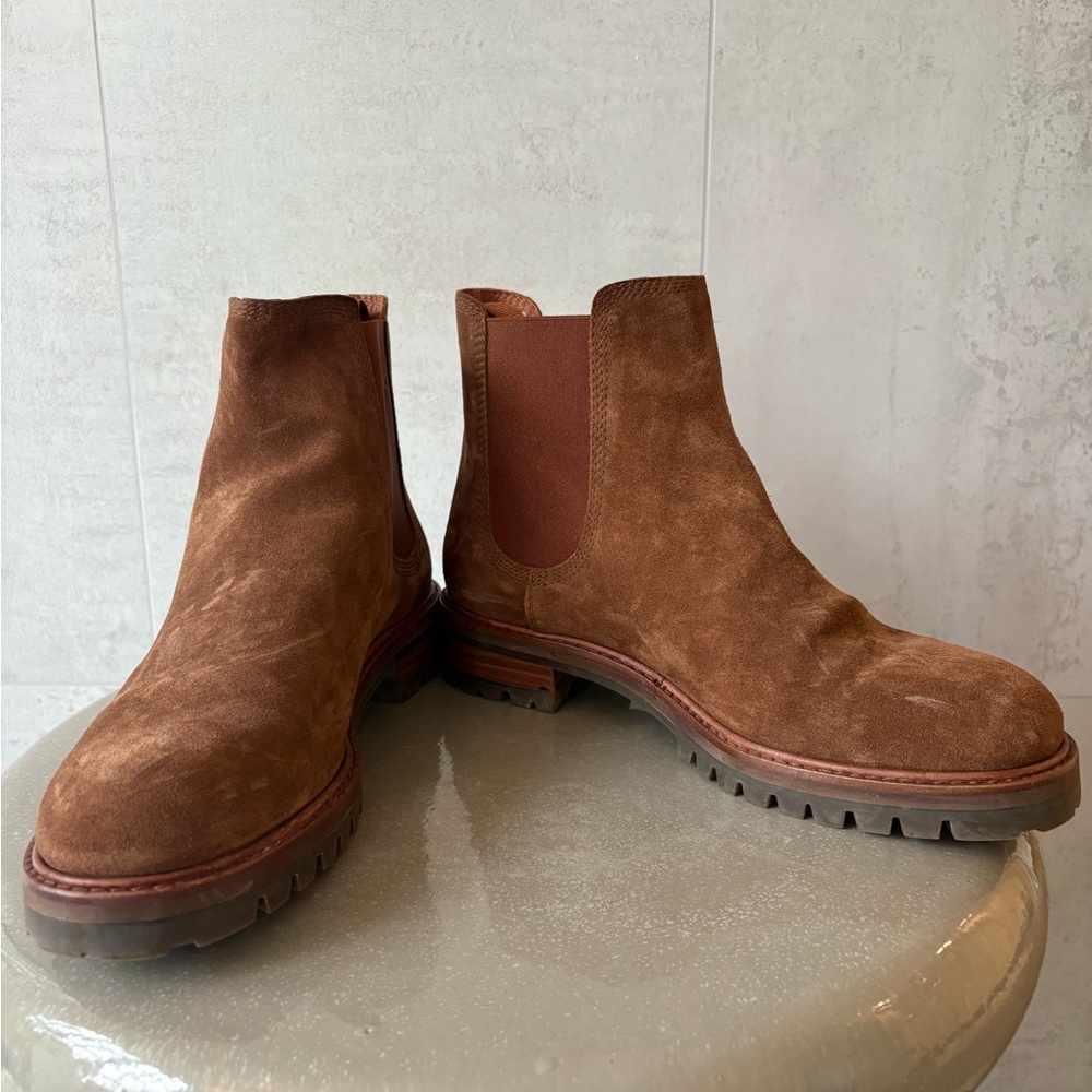 Pedro Garcia Brown Ankle Booties with Suede Finish